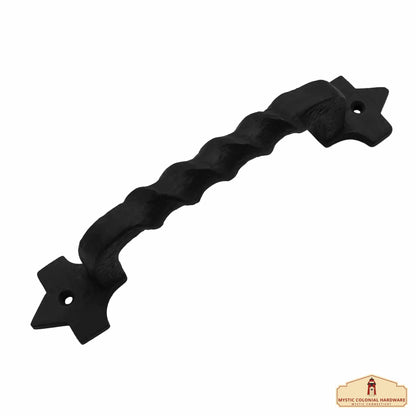 Twisted Cast Iron Door Pull - 10 inch