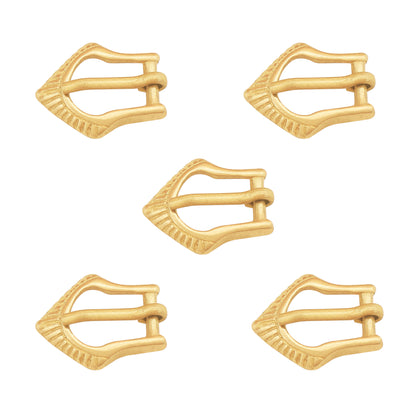 Small Spade-Shaped Brass Medieval Buckle (set of 5)