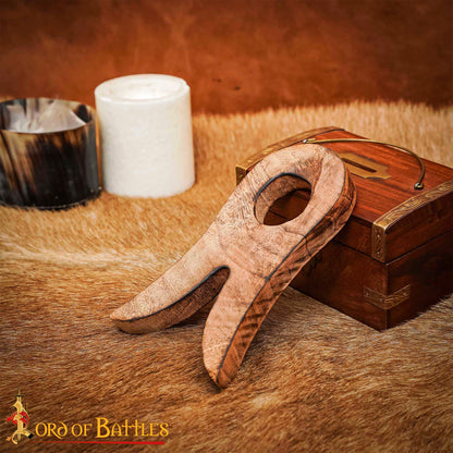 Wooden Drinking Horn Stand