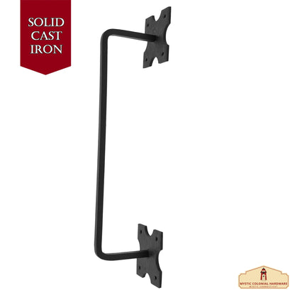 Rustic Square Towel Bar or Medieval Door Handle