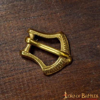 Small Spade-Shaped Brass Medieval Buckle (set of 5)