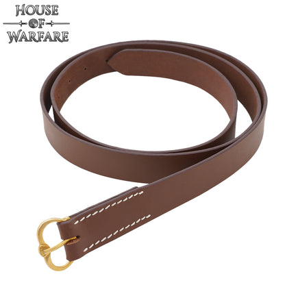 Ceinture médiévale simple avec une réplique de boucle du 14e au 5e siècle