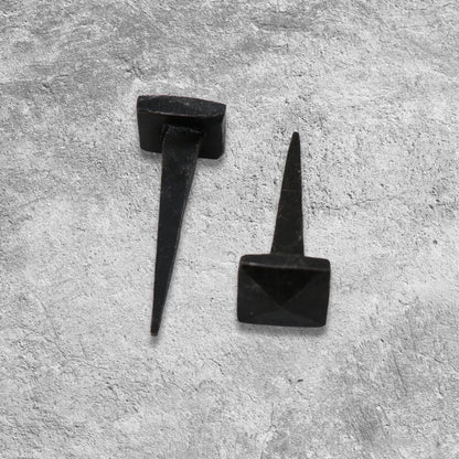 Set of 10 Hand Forged Nails - Square Heads