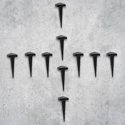 Set of 10 Hand Forged Nails - Square Heads