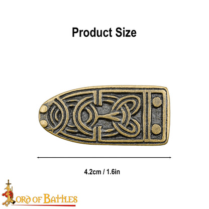 Dark Bronze Viking Styles Strap End pour fabriquer votre propre ceinture