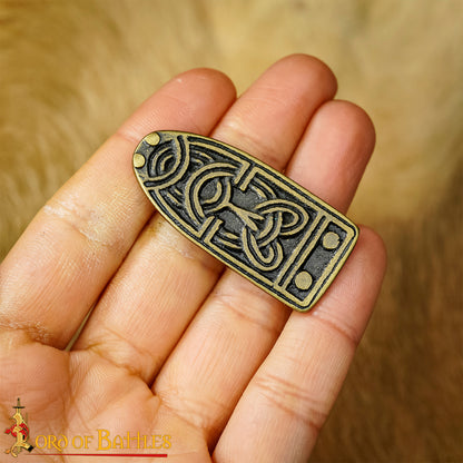 Dark Bronze Viking Styles Strap End pour fabriquer votre propre ceinture