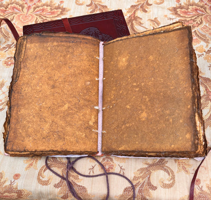 Journal à spirale celtique en cuir marron