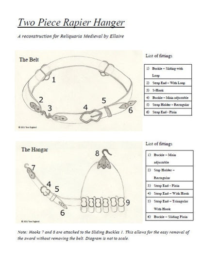 Rapier hanger / sword hanger fittings