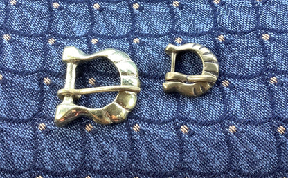 Small Scallop Medieval Buckle (set of two)