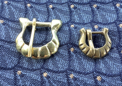 Small Scallop Medieval Buckle (set of two)