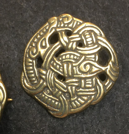Broches rondes Viking (lot de 2) 4 cm